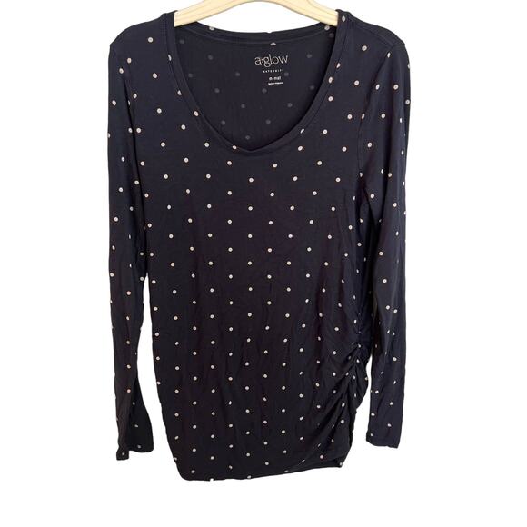A Glow Maternity Top with Polka Dots Size Medium - Maternity - Picture 1 of 10